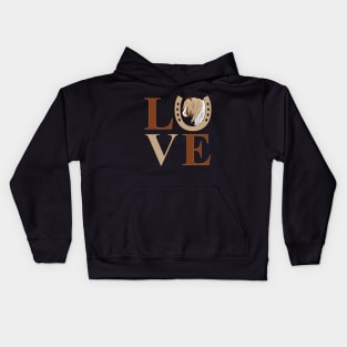 Chestnut Pinto Skewbald Gypsy Vanner Draft Horse LOVE Kids Hoodie